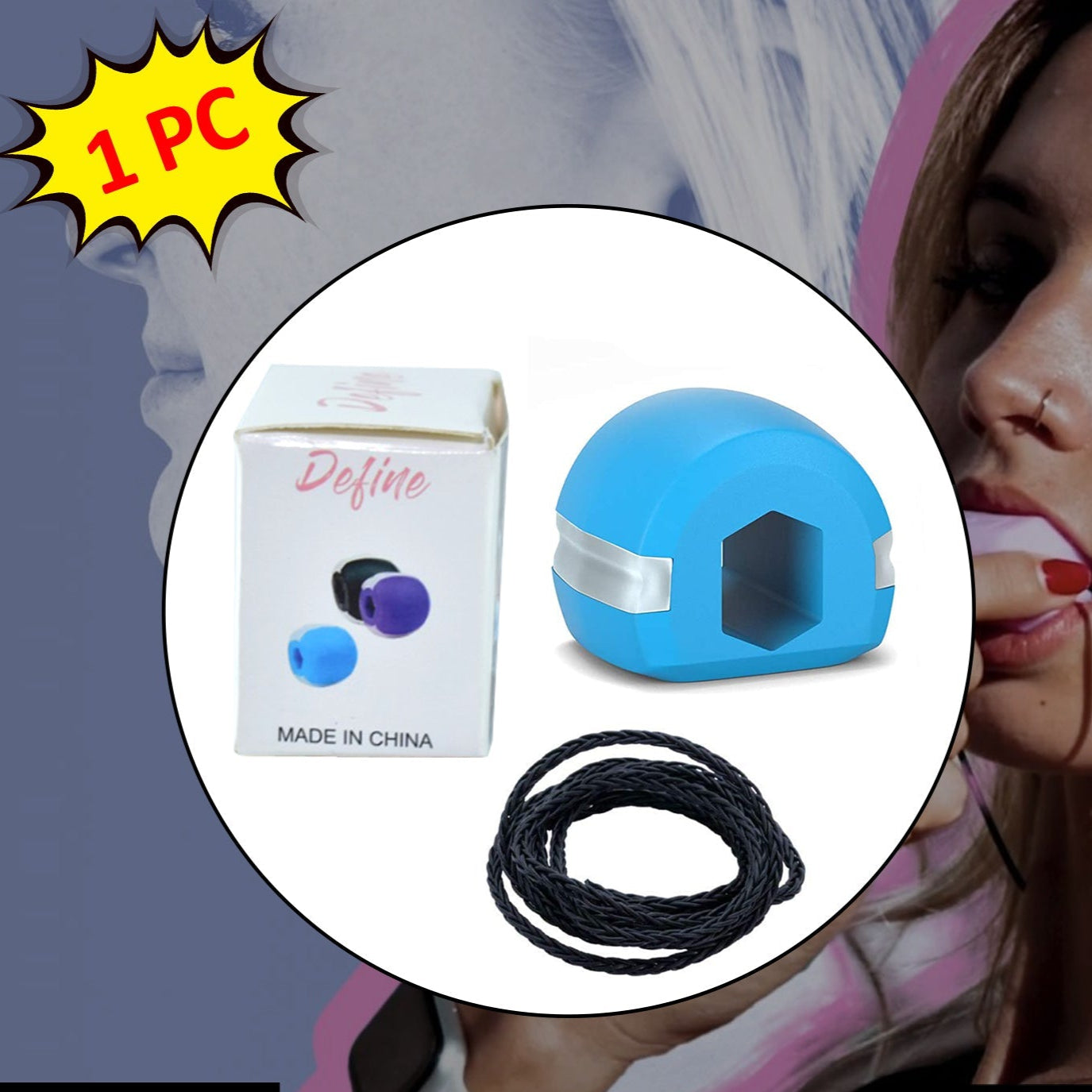 Cn Blue Jaw Exerciser Used To Gain Sharp And Chiselled Jawline Easily And Fast. - Happy Price - Image 1