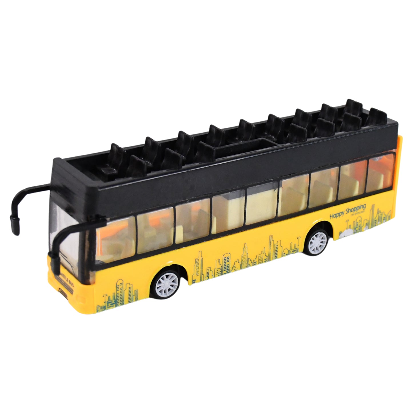 Die-cast Alloy London Double Decker Bus Toy with Pull-Back Action & Lights - Happy Price - Image 4