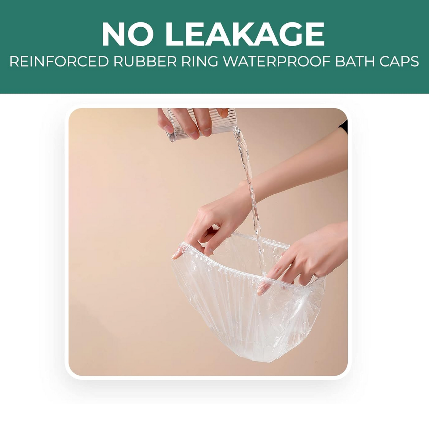 20 Pc Disposable Shower Caps for Women - Waterproof Hair Covers - Happy Price - Image 2
