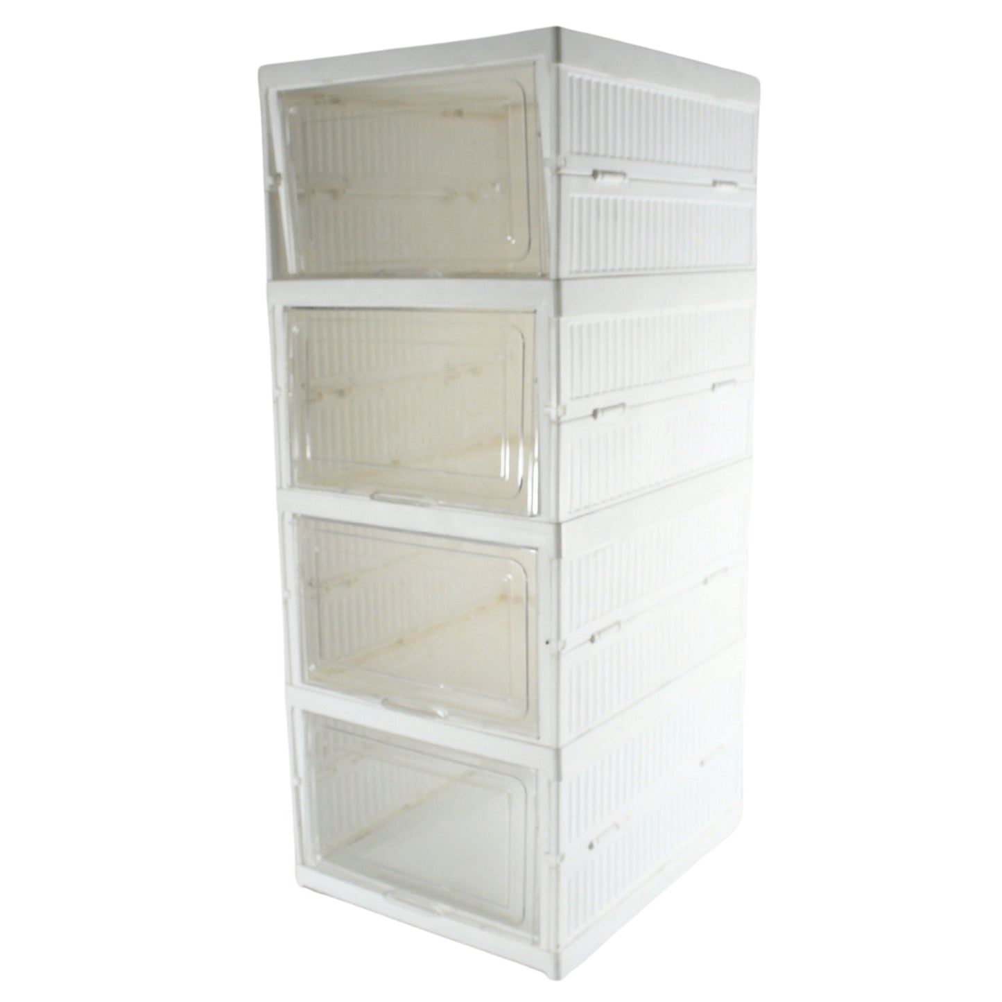 Stackable Multifunctional Storage For Clothes Foldable Drawer Shelf Basket Utility Cart Rack Storage Organizer Cart For Kitchen Pantry Closet Bedroom Bathroom Laundry (4 Layer 1 Pc) - Happy Price - Image 4