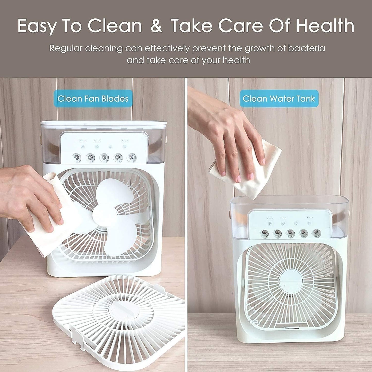 Portable Air Conditioner Fan 7 Color Changing Light (Big  1 Pc) - Happy Price - Image 3