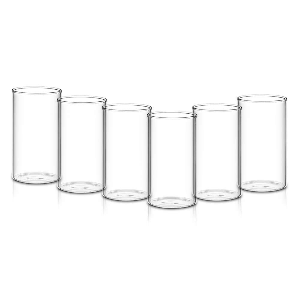 Heavy Unbreakable Stylish Plastic Clear Look Fully Transparent Glasses Set 330ml (6pcs) - Happy Price - Image 7