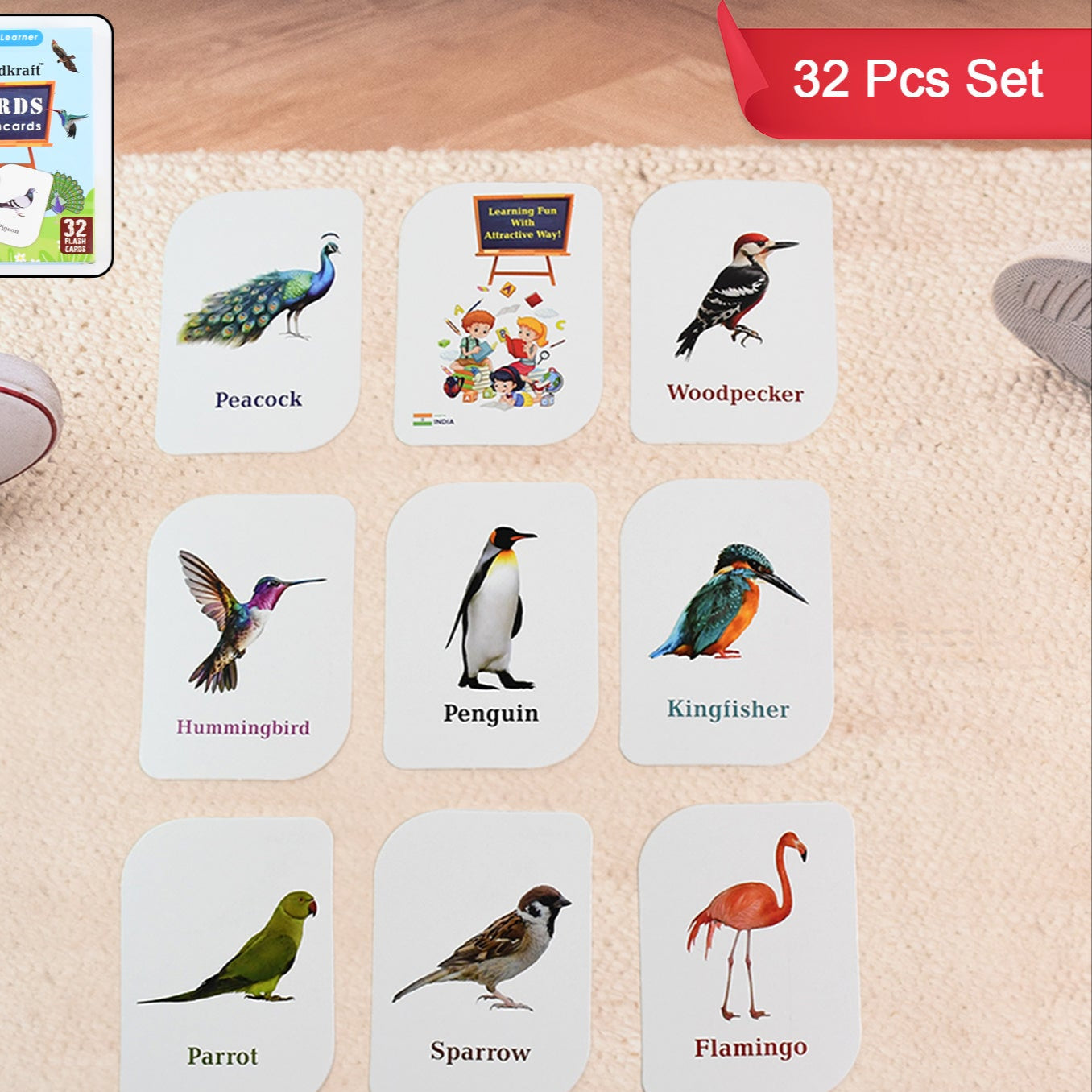 Kidkraft Early Learner Educational Flashcards  32 Birds - Happy Price - Image 1