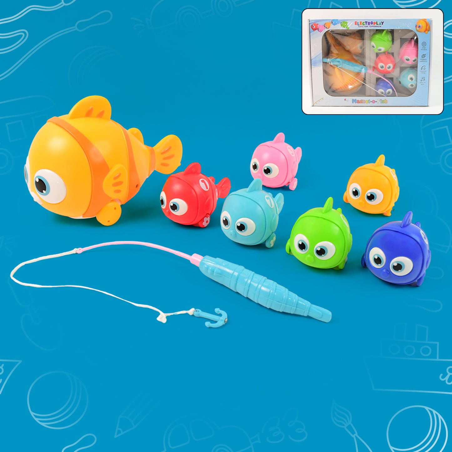 7-in-1 Magnetic Fishing Toy Set for Kids - Fun Bath & Learning Game - Happy Price - Image 2