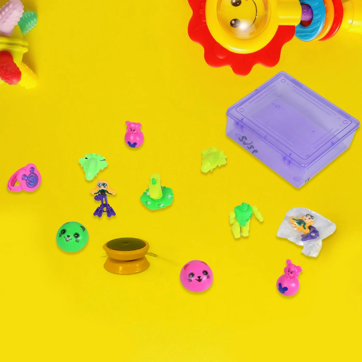 20pc Mix All New Toy With Plastic Commander Container  Mix All Types Playing Toy For Kids - Happy Price - Image 4