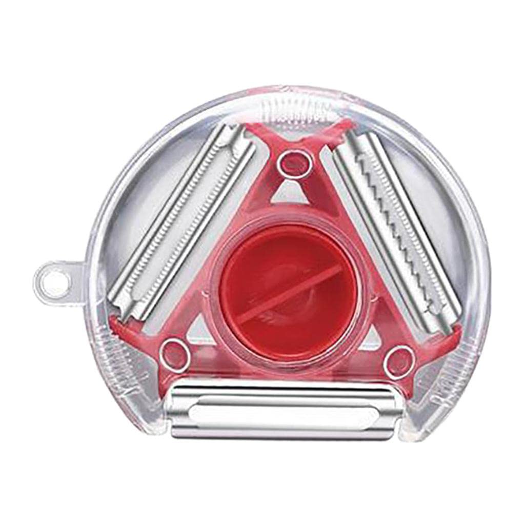 3-in-1 Rotary Vegetable Peeler, Slicer & Cutter - Stainless Steel Blades - Happy Price - Image 2