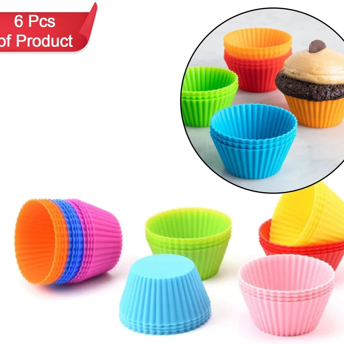 Silicone Cupcake Shaped Baking Mold Fondant Cake Tool Chocolate Candy Cookies Pastry Soap Moulds - Happy Price - Image 1