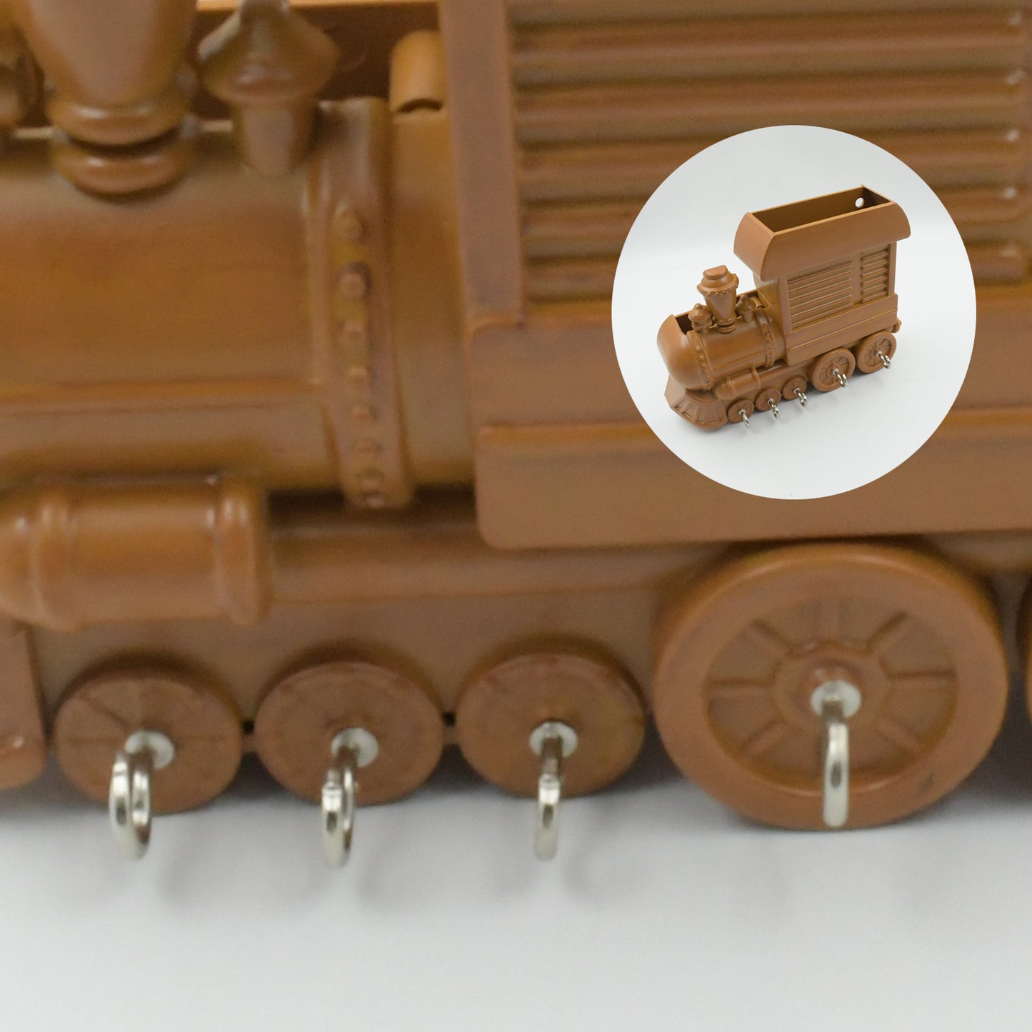 Plastic Train Engine Design Plastic Key Holder  Mount Decorative Keys Organizer Key Holder Key Stand Key Holder For Home  Office  Antique Key Holder (1 Pc) - Happy Price - Image 5