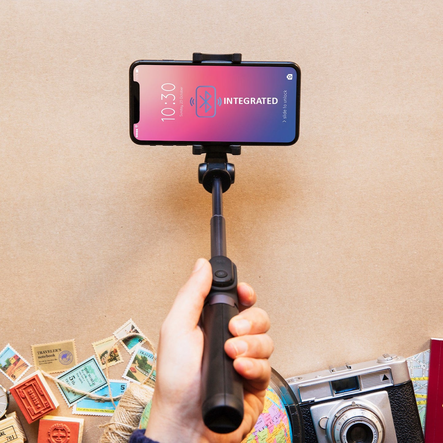 Bluetooth Selfie Stick Portable Phone Tripod Stand For Mobile - Happy Price - Image 3