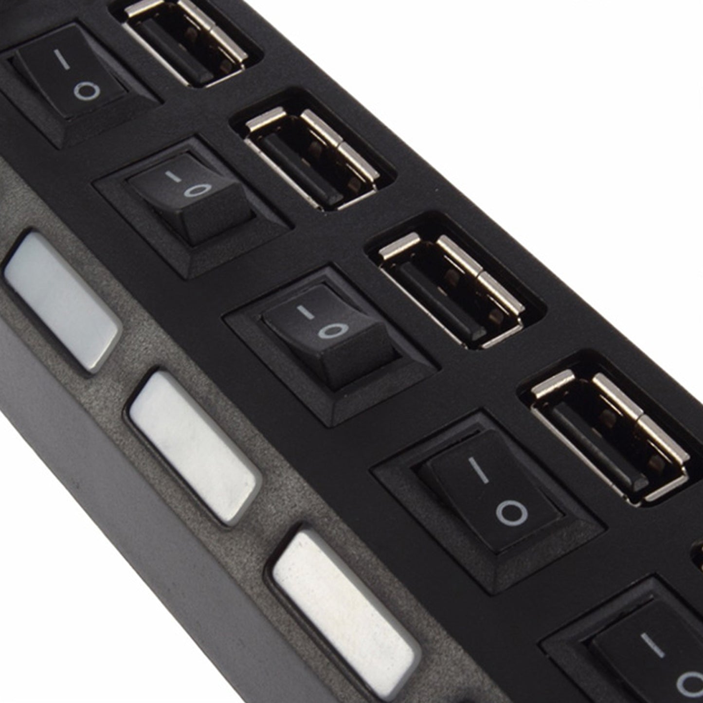 Usb Splitter Multi Port Usb 2.0 Hub 7 Port With Independent Onoff Switch And Led Indicators Usb A Port Data Hub Suitable For Pc Computer Keyboard Laptop Mobile Hdd Flash Drive Camera Etc - Happy Price - Image 5