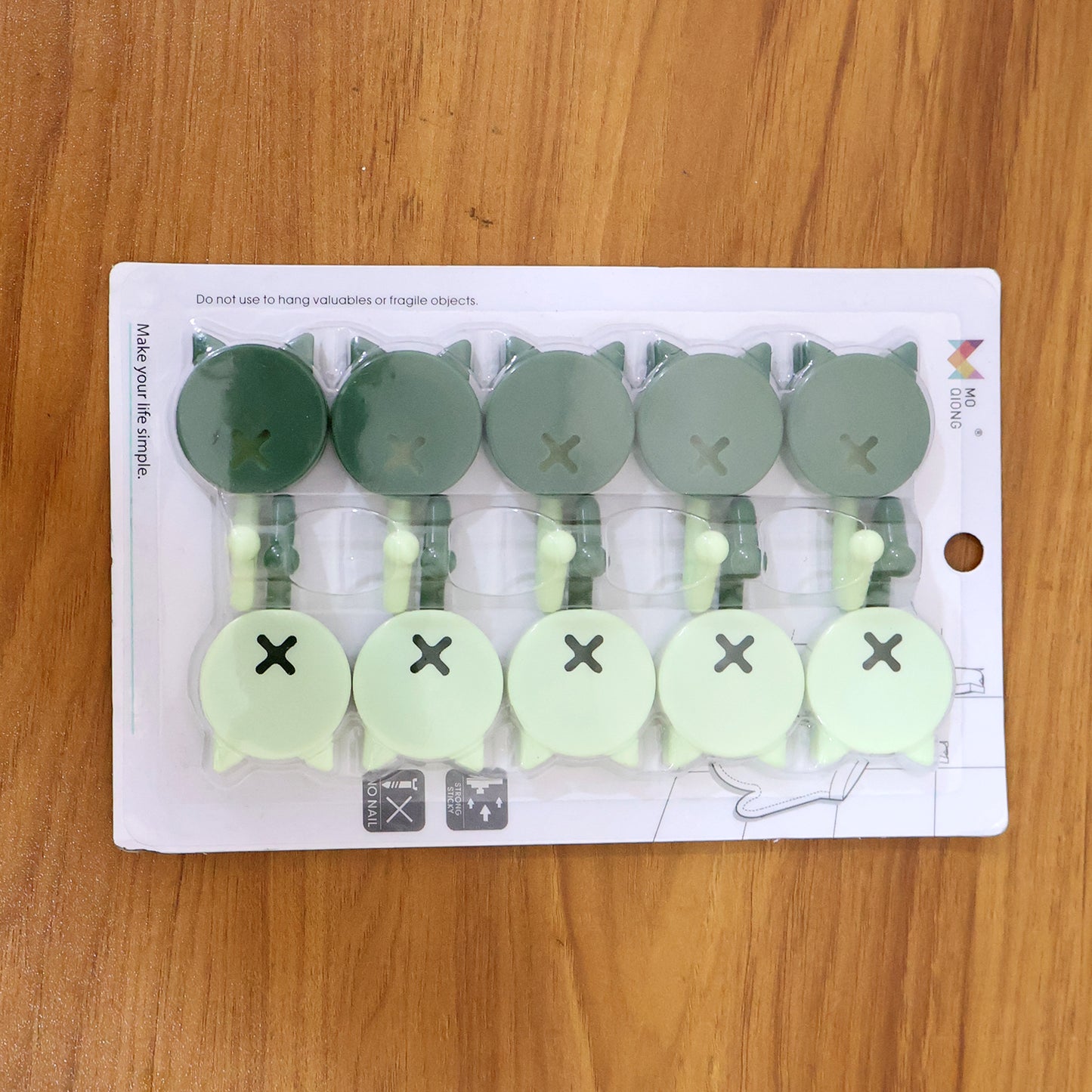 10 Pcs Round Adhesive Wall Hooks - Mini Stick-On Utility Hangers for Keys, Cables, Masks - Happy Price - Image 6