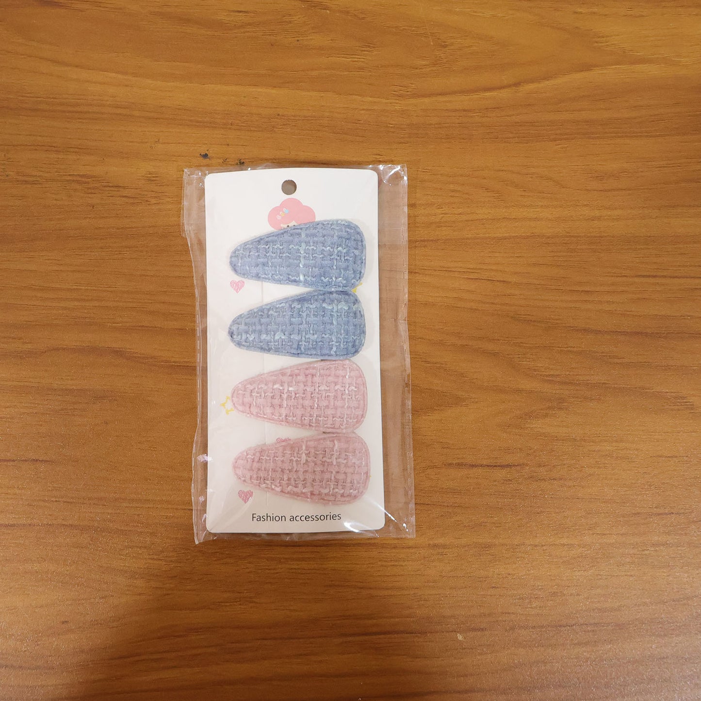 Textured Fabric Snap Hair Clips Set - 4 Pieces for Women & Girls - Happy Price - Image 7