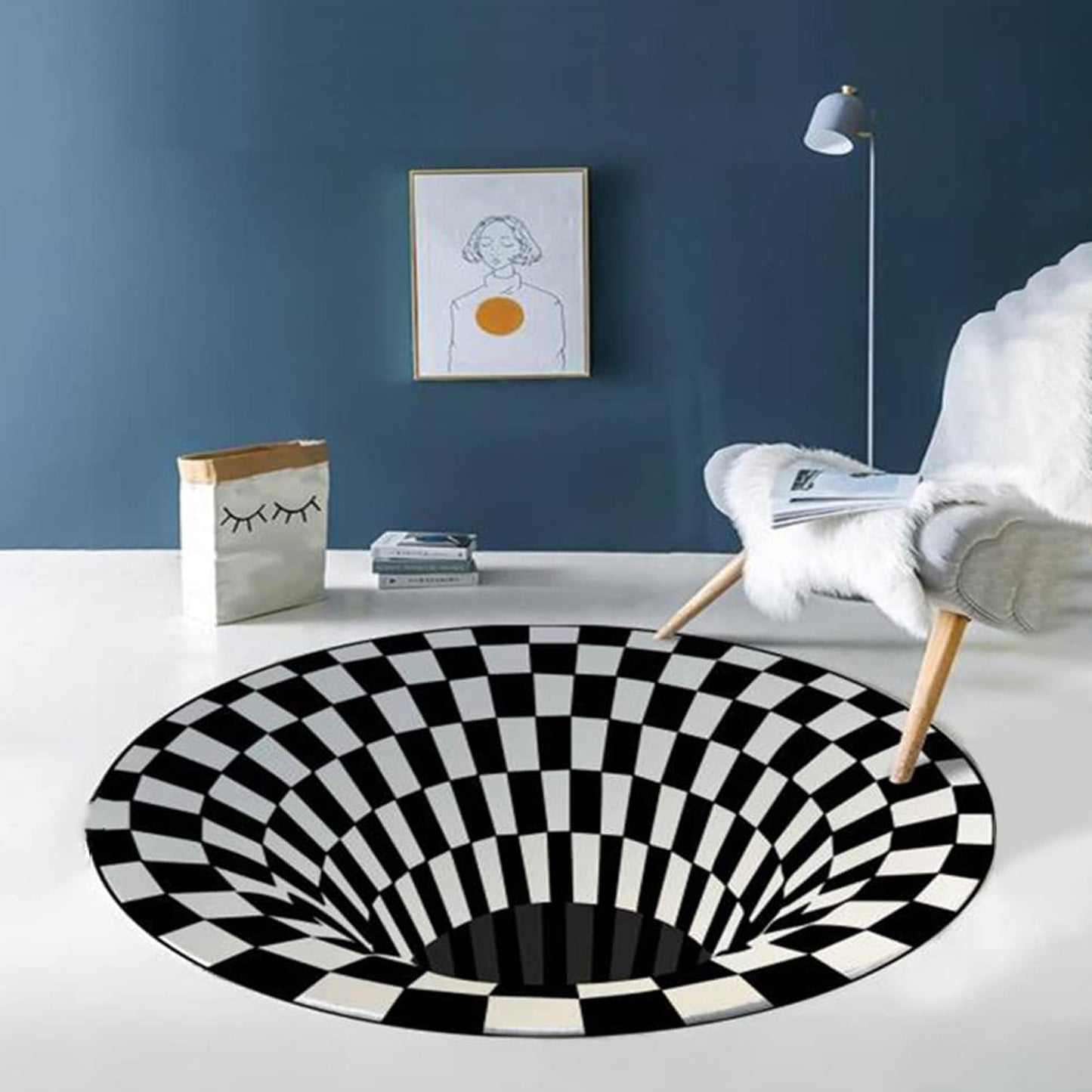 3d Space Round Carpet Floor Mat Non-woven Doormat (1 Pc  78 Cm) - Happy Price - Image 4