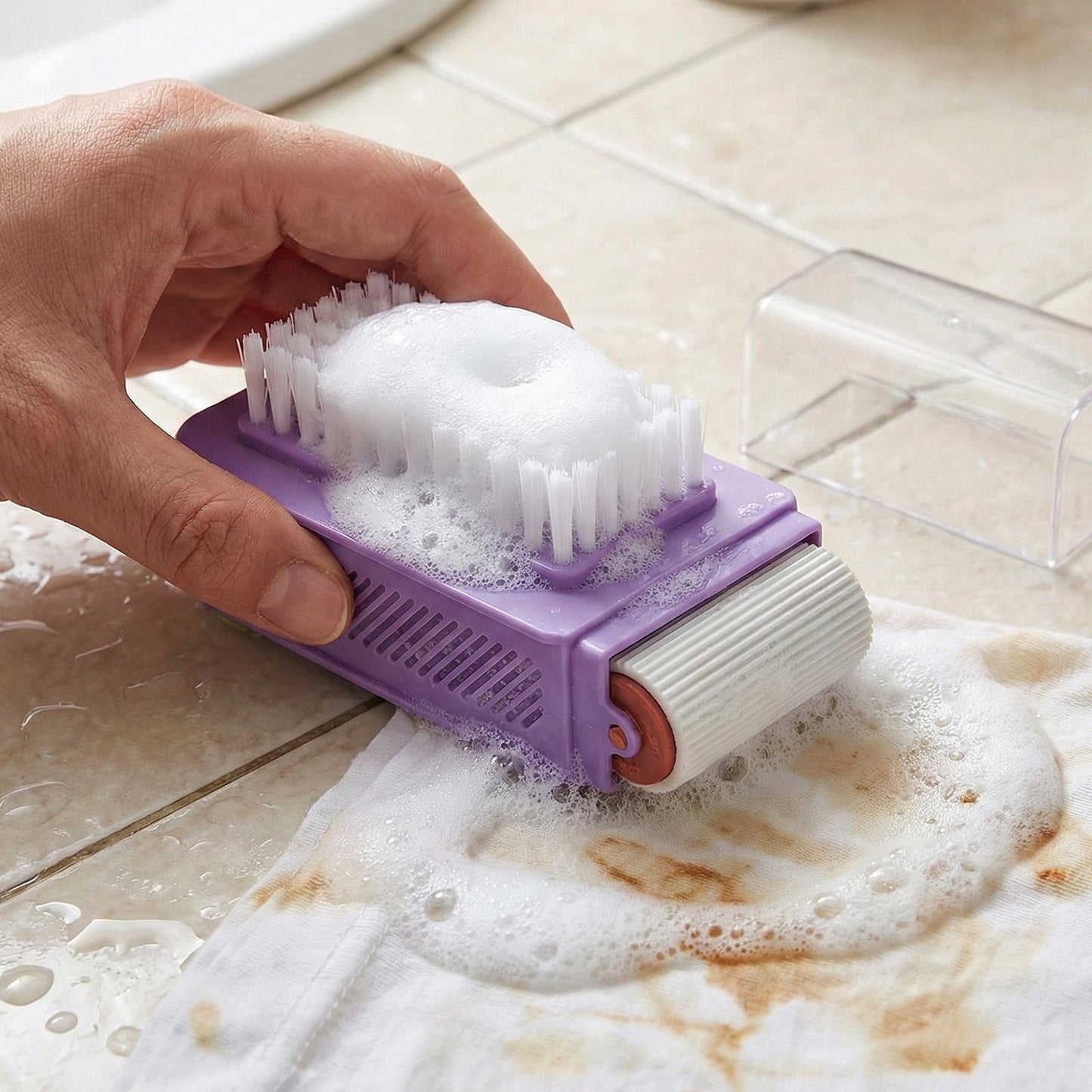 Big Multi-Purpose Cleaning Brush with Roller Scrubber (1 Pc) - Happy Price - Image 6