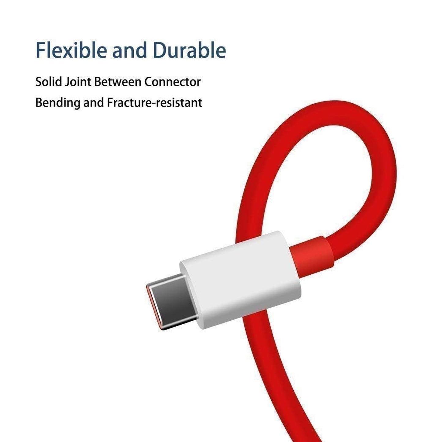 Unique Type C Dash Charging Usb Data Cable  Fast Charging Cable  Data Transfer Cable For C Type Mobile Use 1 Meter ( Red ) - Happy Price - Image 5