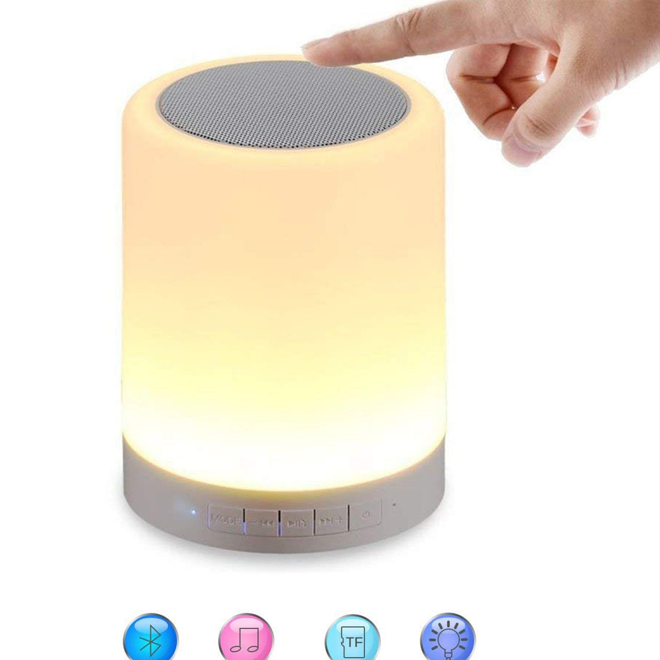 Wireless LED Touch Lamp with Bluetooth Speaker - Happy Price - Image 1