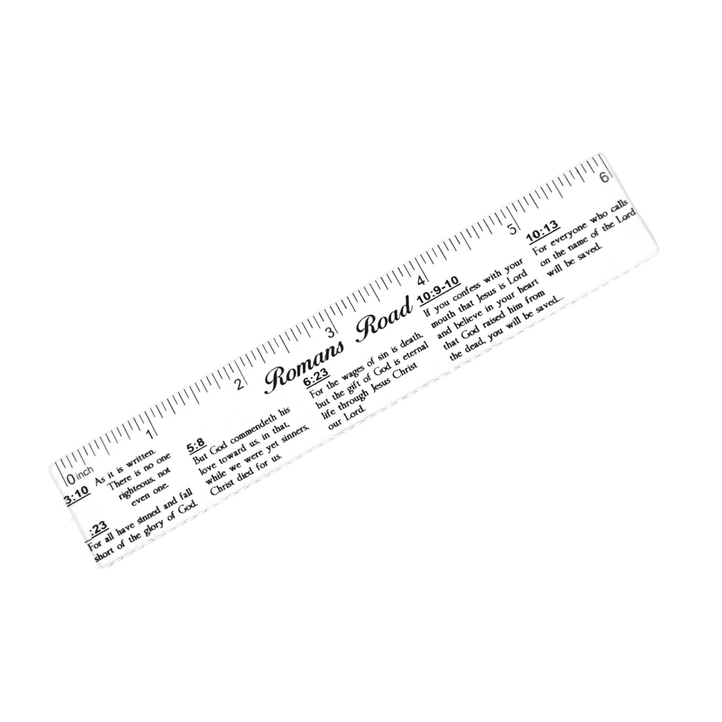 Romans Road Scripture Printed Plastic Ruler 6 Inch - Happy Price - Image 4