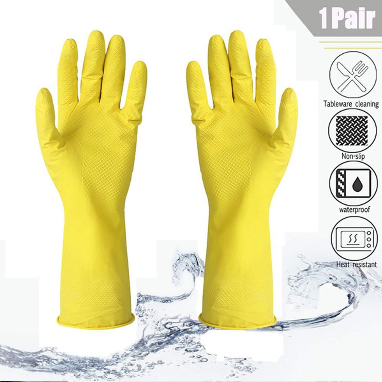 Multipurpose Rubber Reusable Cleaning Gloves - Happy Price - Image 2