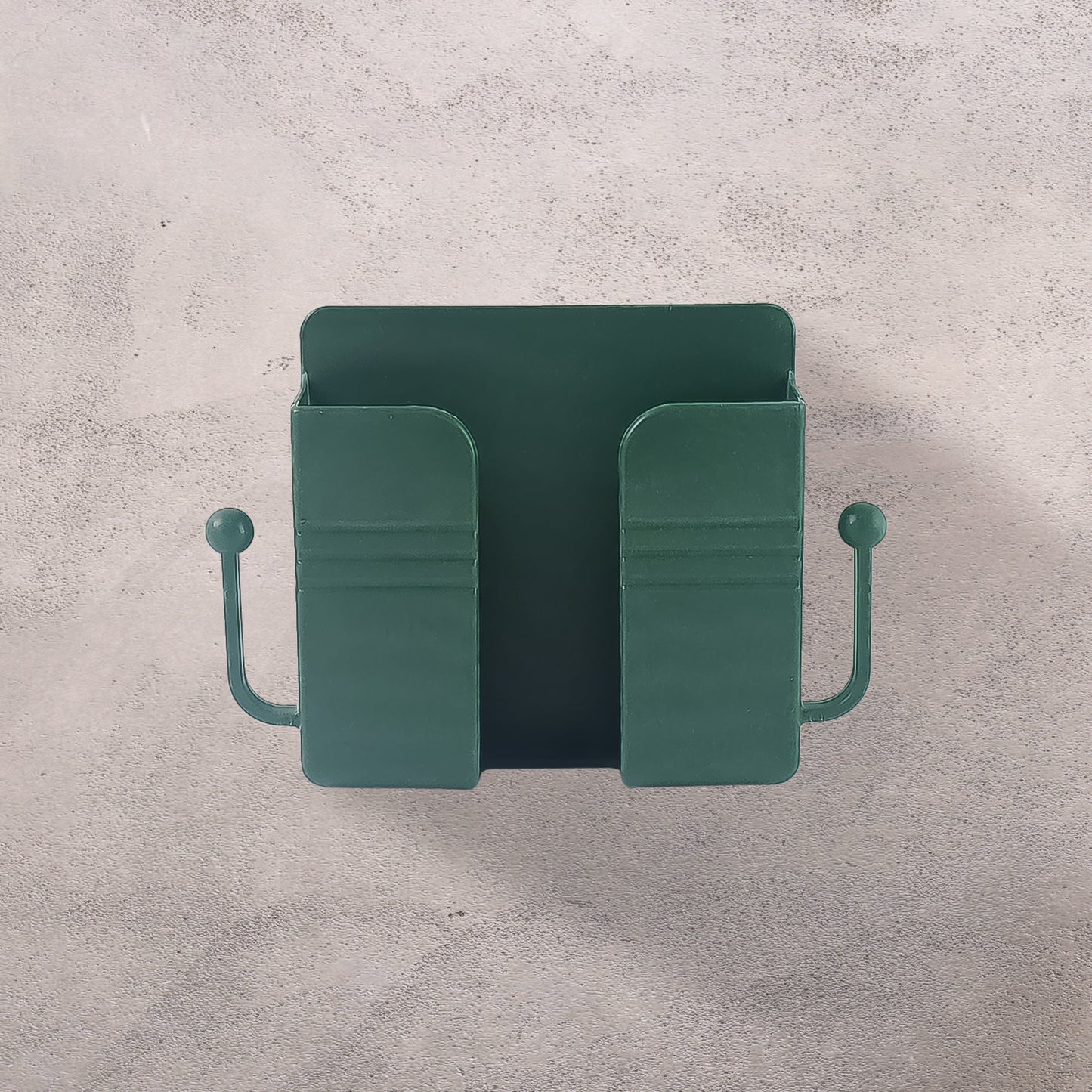 Wall-mounted Mobile Charging Holder With Dual Hooks (1 Pc) - Happy Price - Image 3