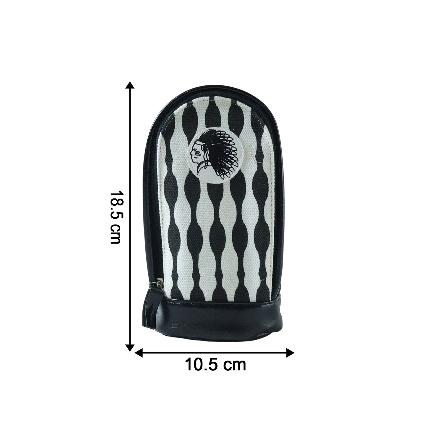 Stylish Hard Base Zipper Pencil Pouch (1 Pc)