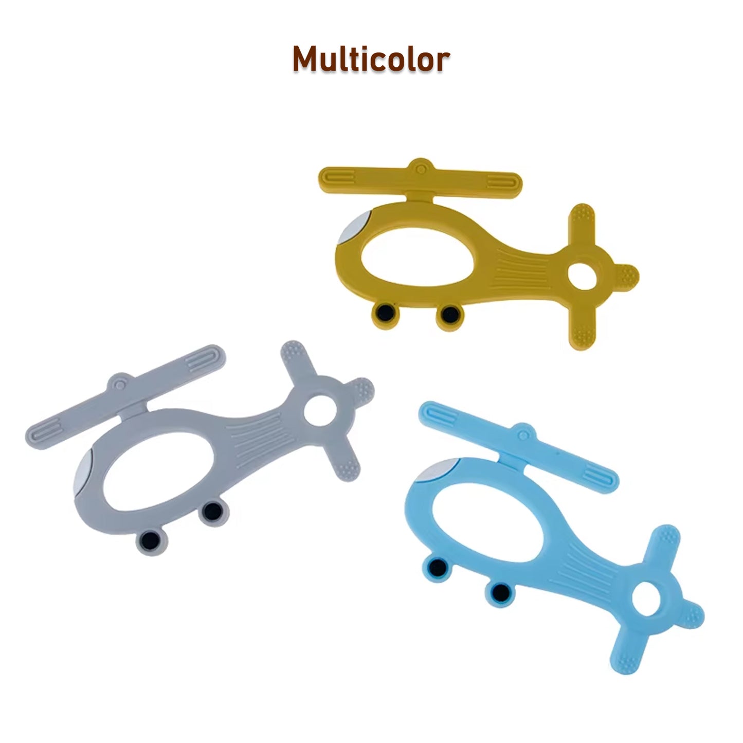 Silicone Helicopter Shape Teether For Baby (1 Pc  Mix Color) - Happy Price - Image 5