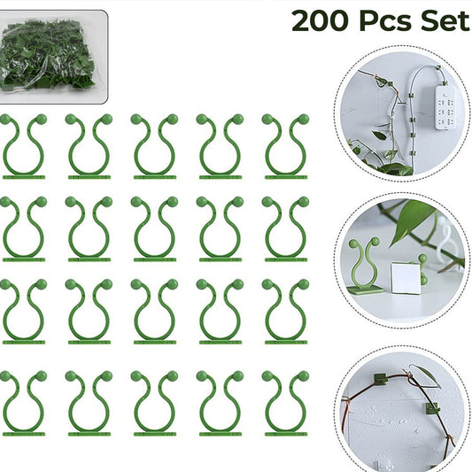 Plant Climbing Wall Fixture Clip Self-adhesive Hook (200 Pcs Set) - Happy Price - Image 1