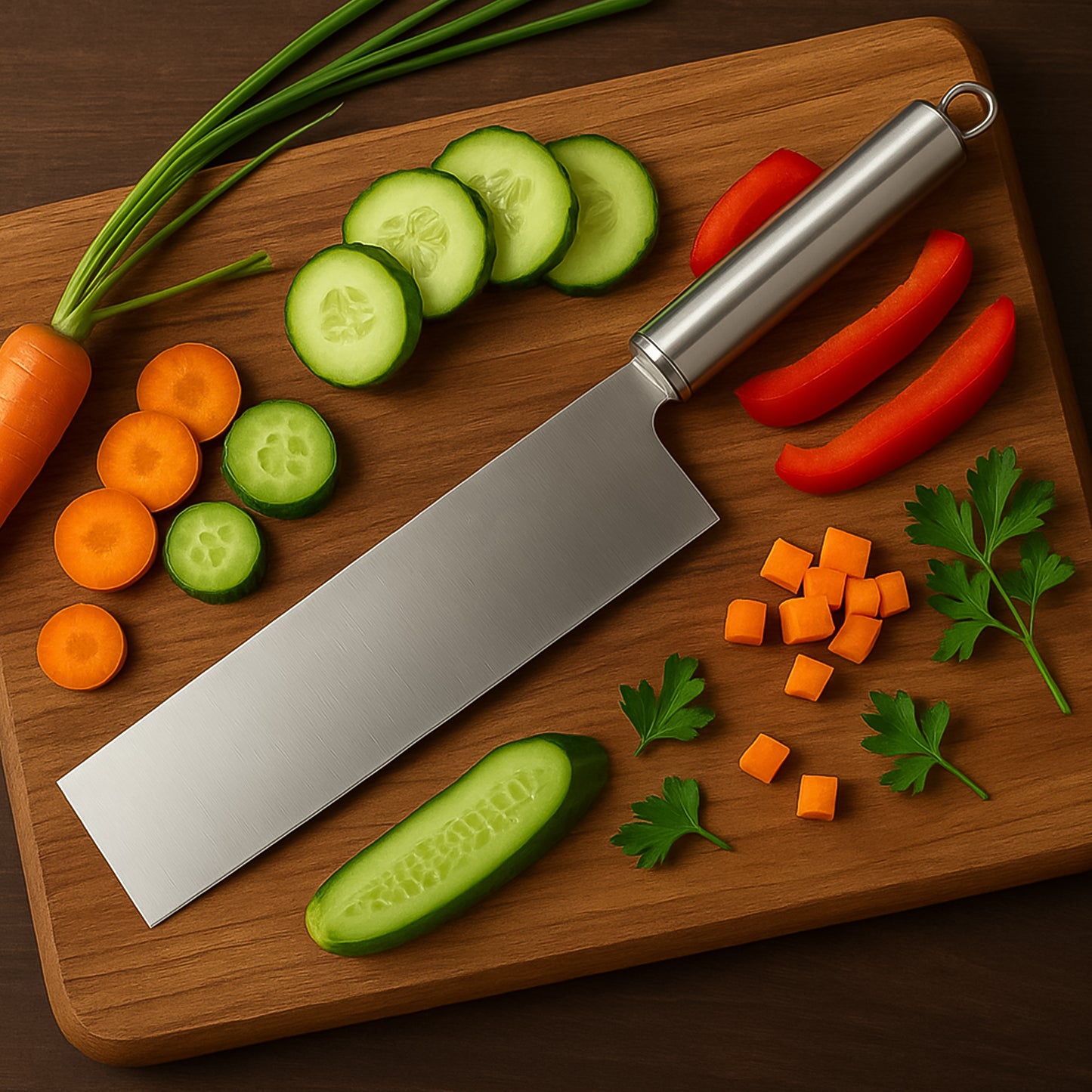 Premium Stainless Steel Vegetable Cleaver Knife - 1 Pc - Happy Price - Image 6