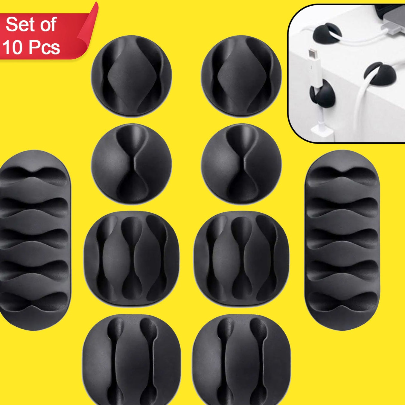 10pcs Cable Holder And Supporter For Giving Support And Stance To All Kind Of Cables. - Happy Price - Image 1