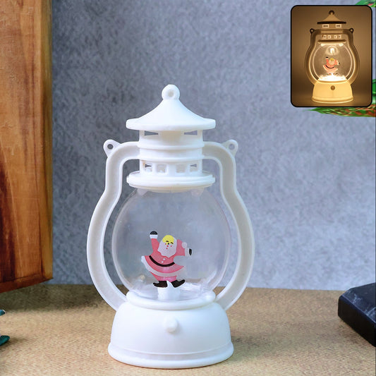 Mini LED Lantern with Santa Figurine - Festive Tabletop Light (1 Pc) - Happy Price - Image 1