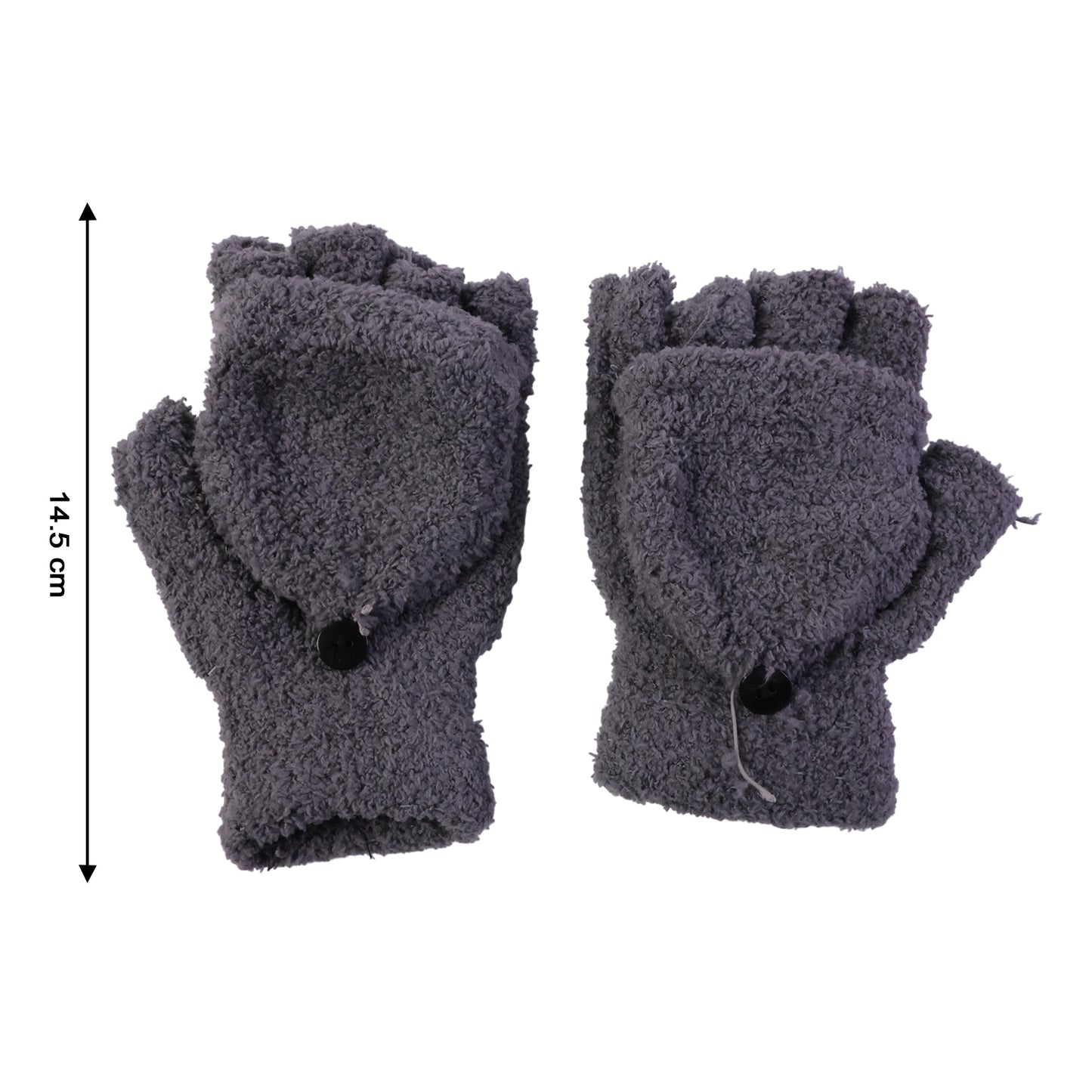 Warm Fingerless Gloves for Men & Women - 1 Pair, Convertible Mittens - Happy Price - Image 5