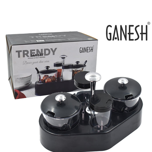 Ganesh Rendy Condiment Set For Kitchen Transparent Jar For Easy To Access Spice 1 Piece Spice Set  (Plastic) - Happy Price - Image 1