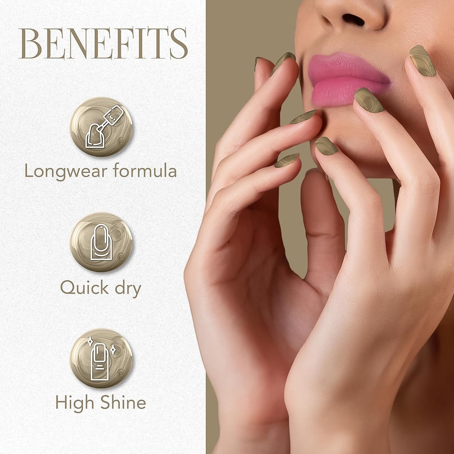 Vintage Brass Metallic Nail Polish - 10 ML High Shine Gold - Happy Price - Image 5