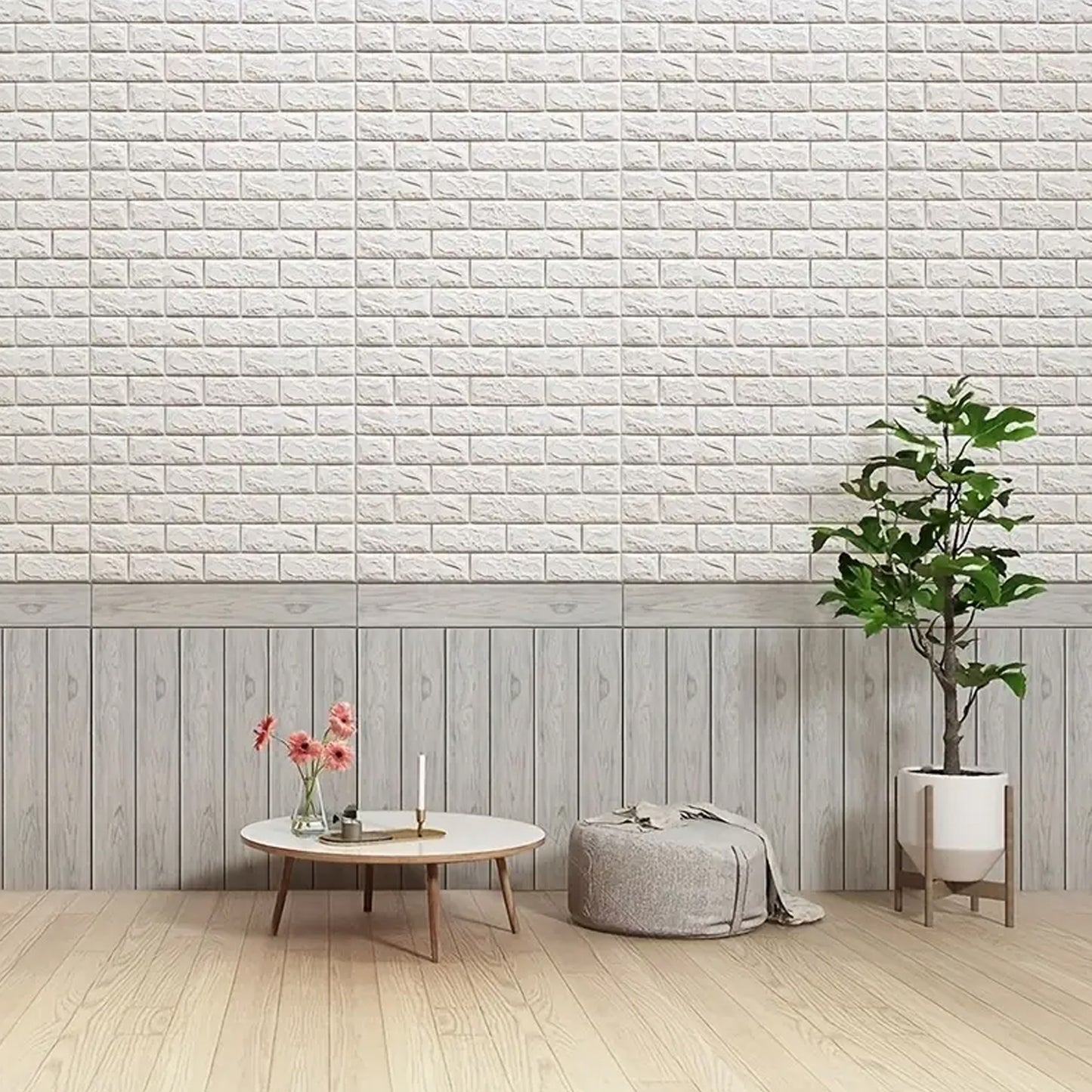 3D Foam Wall Panels Sticker (70 x 70 Cm, 1 Pc) - Waterproof & Self-Adhesive - Happy Price - Image 4