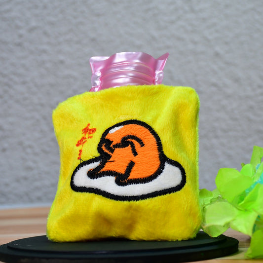 Yellow Duck Head Small Hot Water Bag With Cover For Pain Relief Neck Shoulder Pain And Hand Feet Warmer Menstrual Cramps. - Happy Price - Image 1