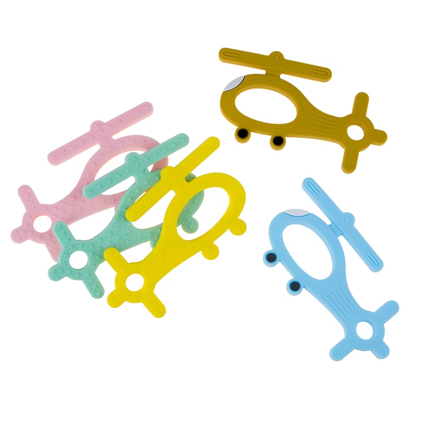 Silicone Helicopter Shape Teether For Baby (1 Pc  Mix Color) - Happy Price - Image 4