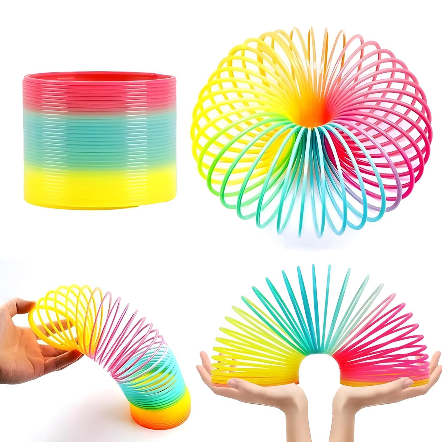 Rainbow Spring Rainbow Spring Toys Slinky Slinky Spring Toy Toy For Kids For Kids Adults Of All Age Group For Birthdays Compact And Portable Easy To Carry (1 Pc) - Happy Price - Image 2