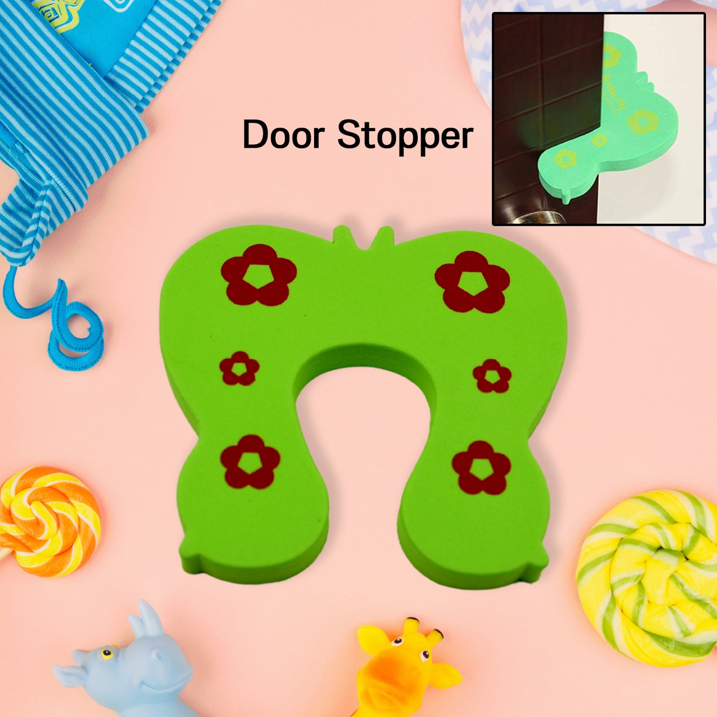 Child Safety Protection Baby Safety Cute Animal Security Card Door Stopper (1pc ) - Happy Price - Image 2