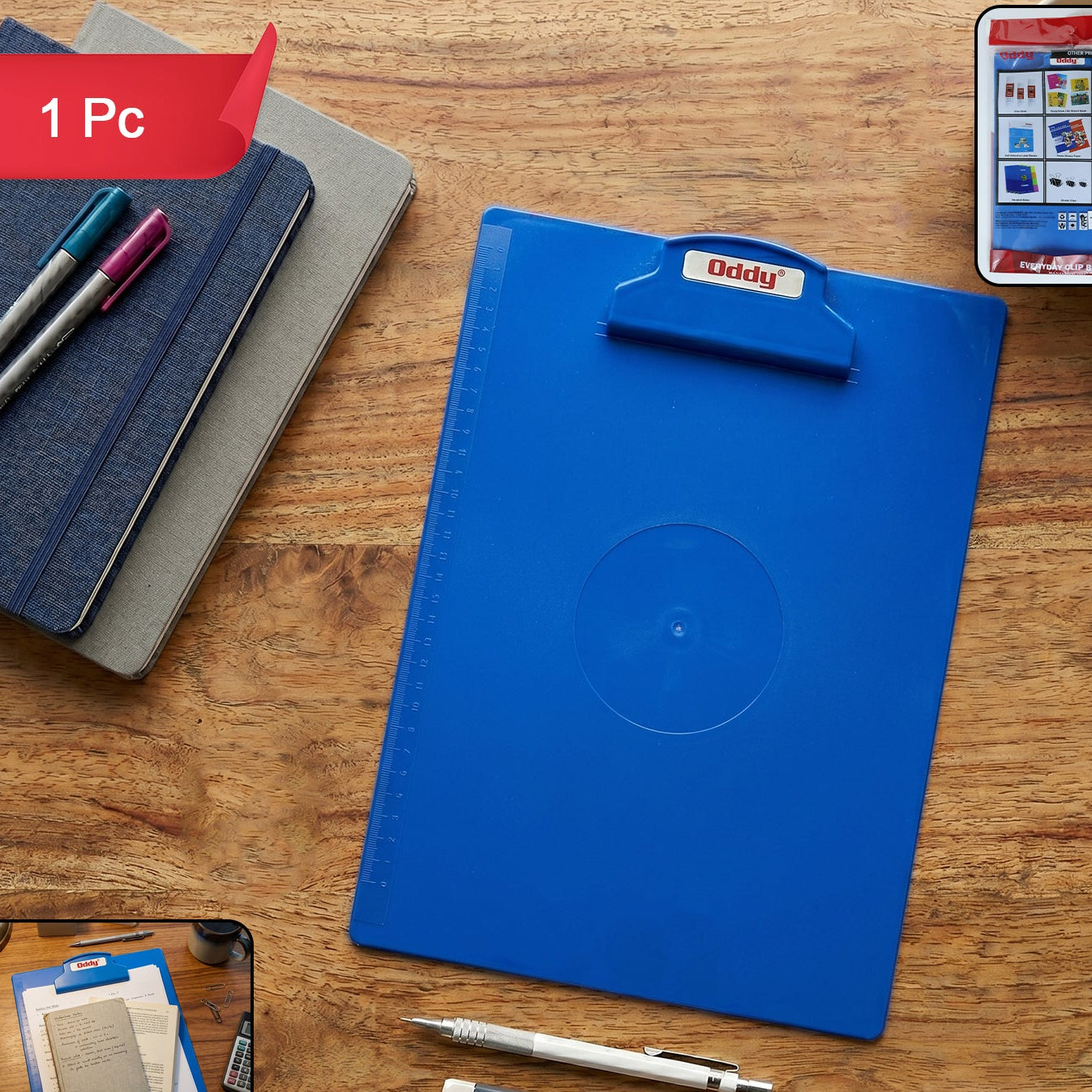 Blue A4 Plastic Clip Board 1 Pc with Strong Grip - Great Price - Image 1