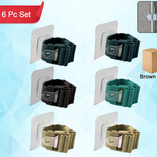 Self-adhesive Mop And Broom Holder Clips (6 Pc Set) - Happy Price - Image 1