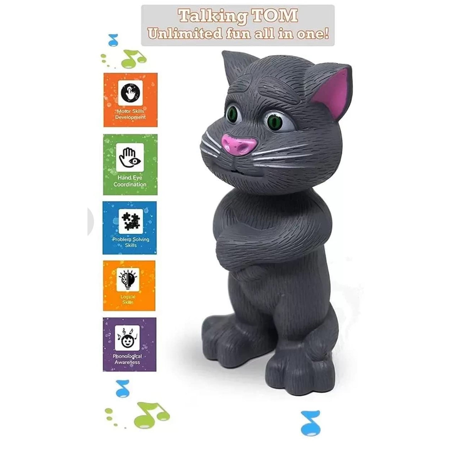 Talking Mimicry Touching Tom Cat Intelligent Interactive Toy With Wonderful Voice For Kids Children Playing And Home Decorate. - Happy Price - Image 5