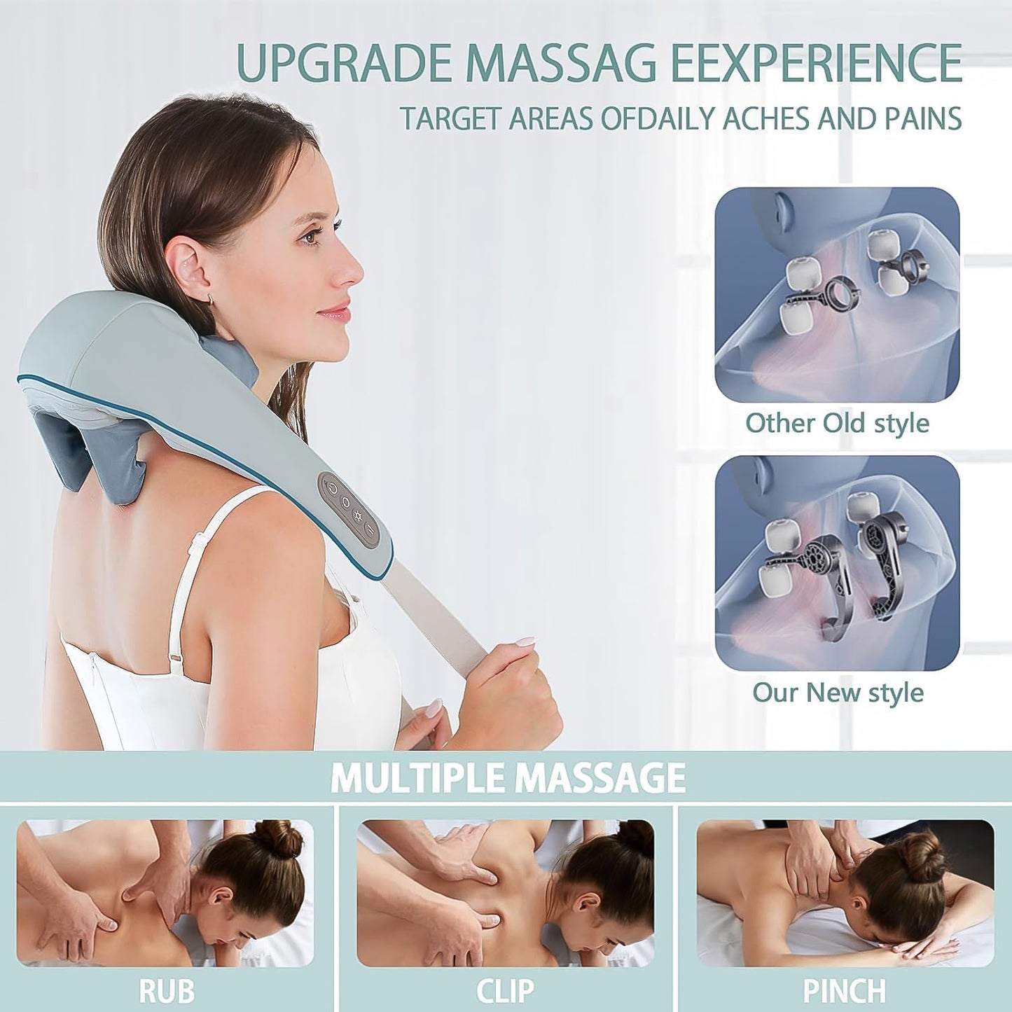 Neck  Shoulder Massagers With Heat Electric Rechargeable (1 Pc) - Happy Price - Image 4