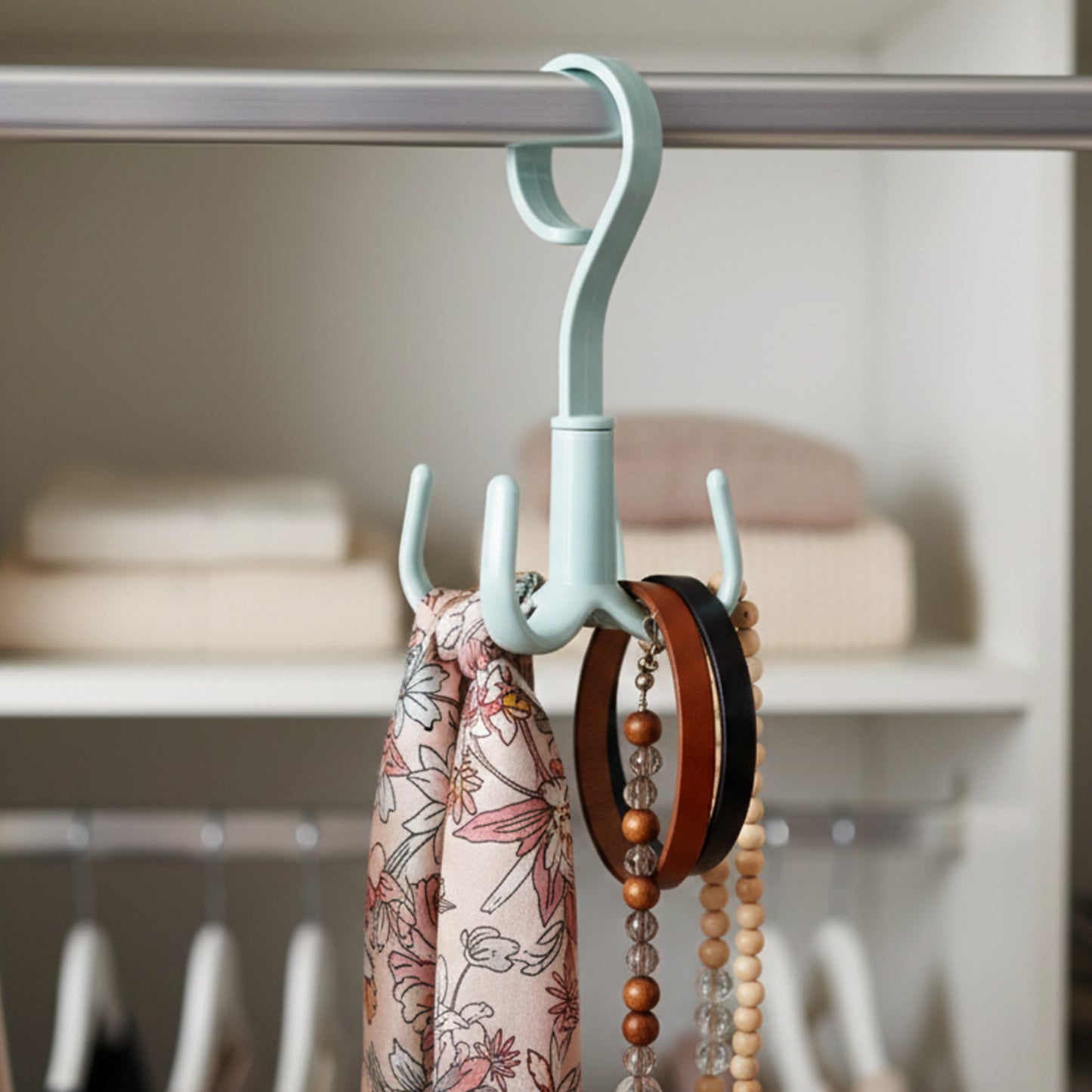 360 Rotating Multi Hook Organizer Hanger for Wardrobe (1 Pc) - Happy Price - Image 6