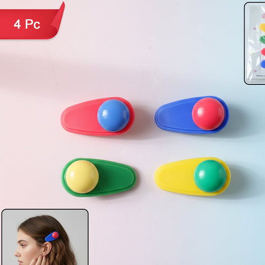 Decorative Snap Hair Clips - Pack of 4 for Girls & Women - Happy Price - Image 1