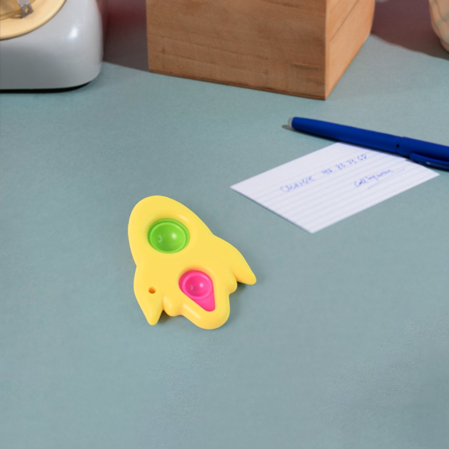 Rocket Shaped Dimple Keychain Toy (1 Pc) - Happy Price - Image 4