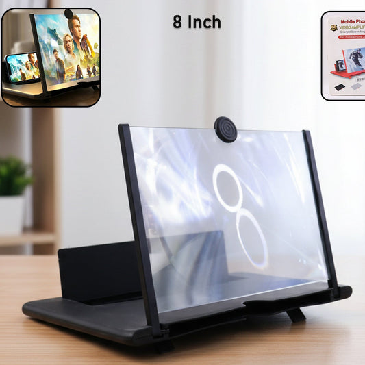 8 Inch Mobile Screen Magnifier with Stand - Foldable HD Video Amplifier for Phones (1 Pc) - Happy Price - Image 1