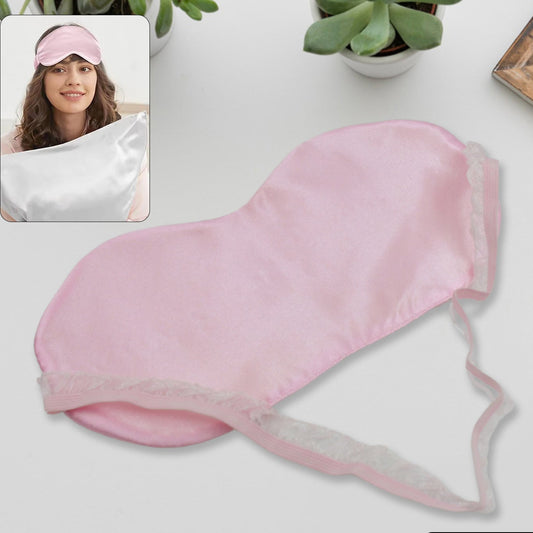 New Men Women Blindfold Soft Satin Sleep Mask Eye Mask Blind Fold Block Out Light For Travel Shift Work  Meditation (1pc) - Happy Price - Image 1