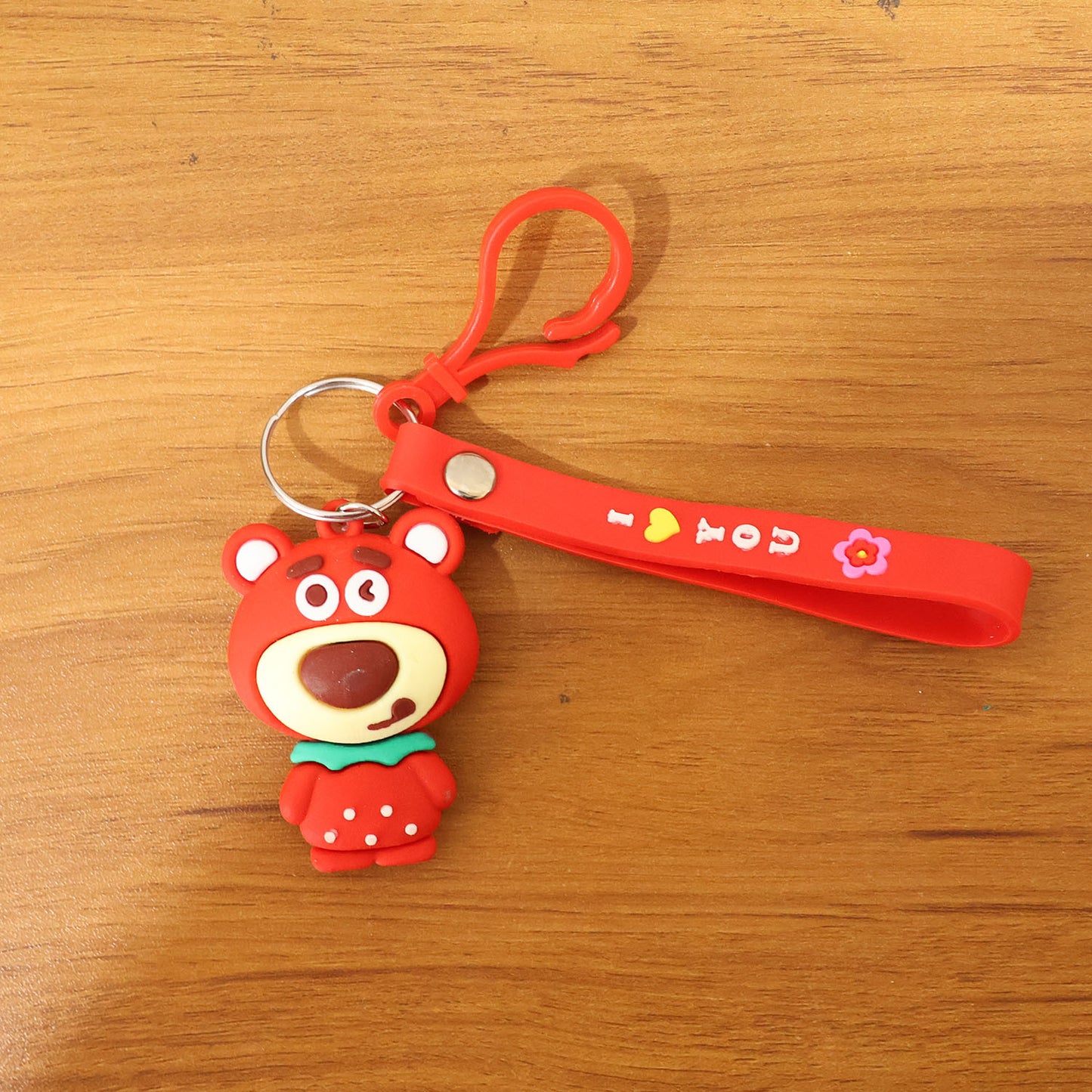 Cute Cartoon Bear Keychain with Decorative Strap - 1 Pc - Happy Price - Image 7