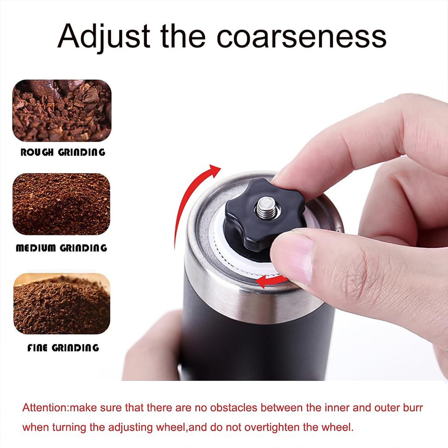 Portable Stainless Steel Manual Coffee Grinder (1 Pc) - Happy Price - Image 2