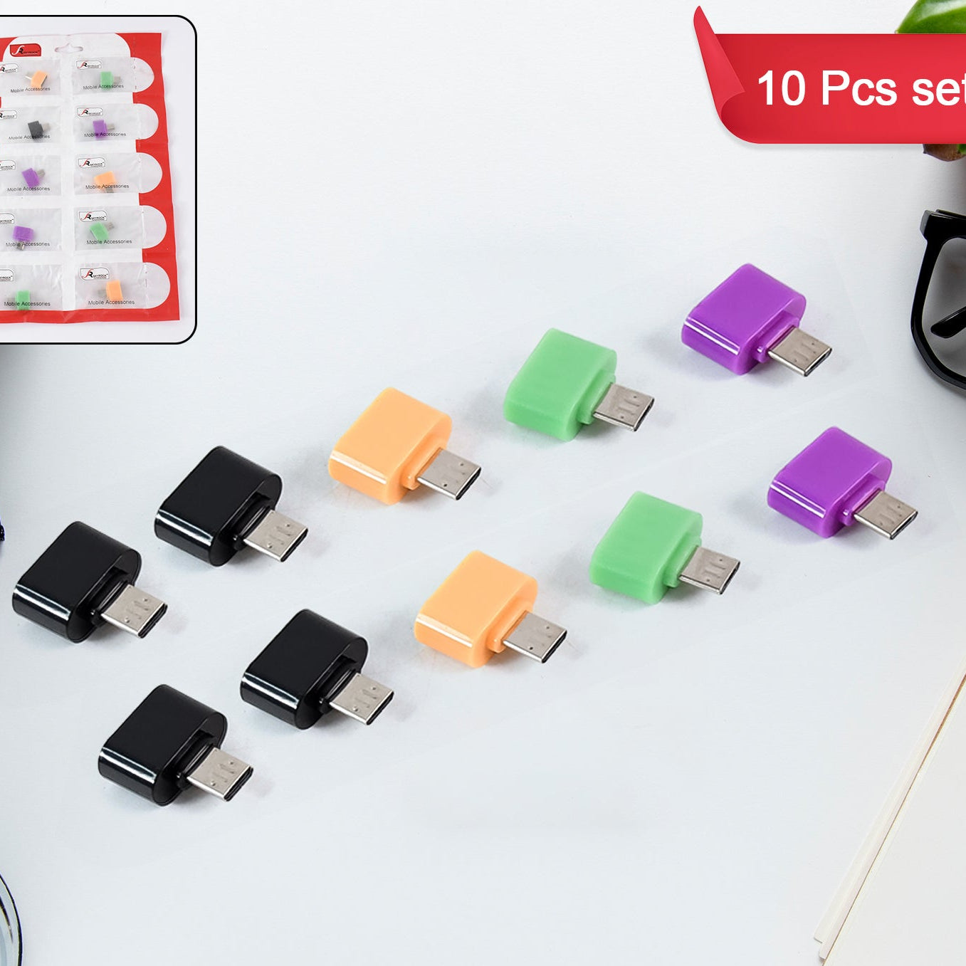 Micro Usb Otg Adapter Converter (10 Pcs Set) - Happy Price - Image 1