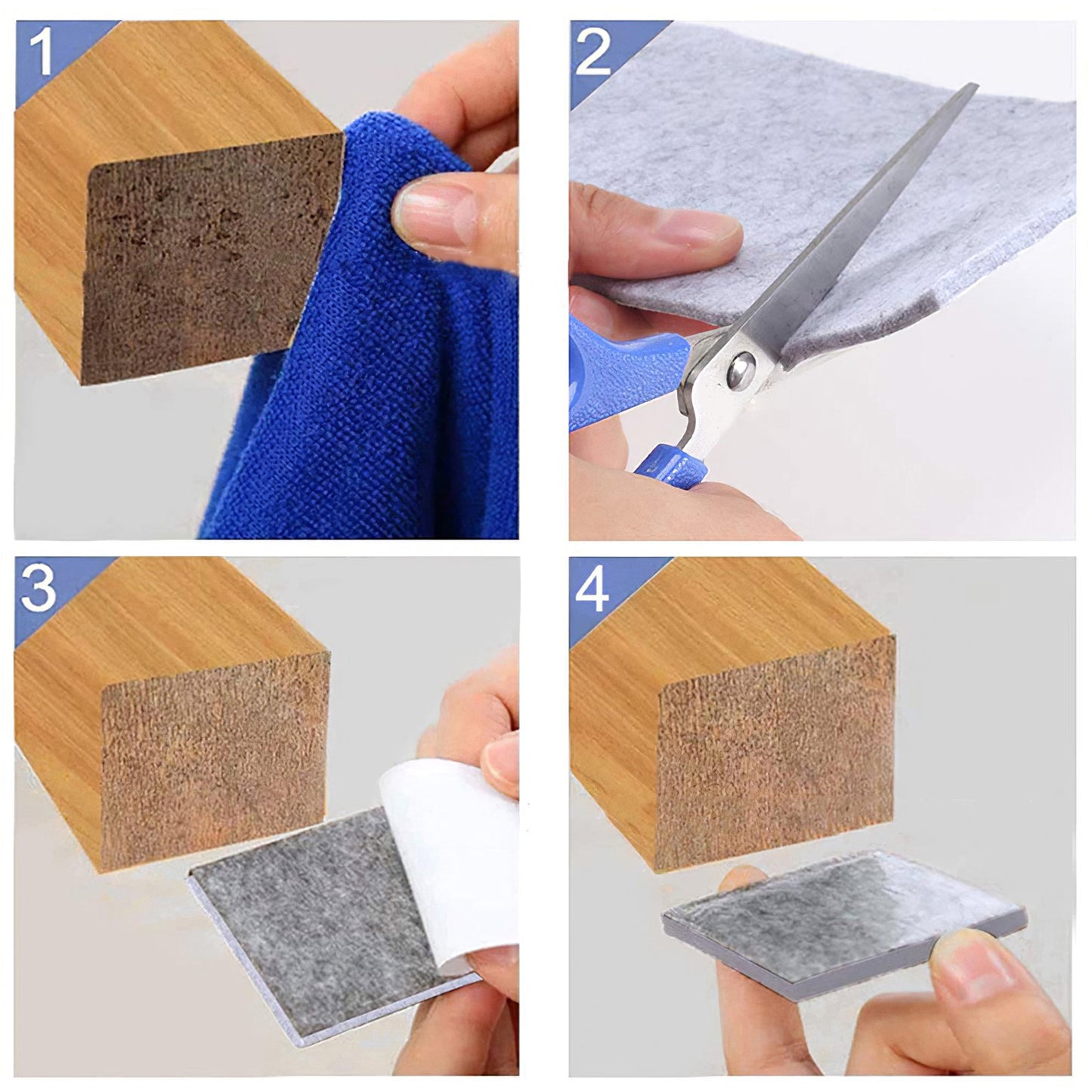 Furniture Pad Square Felt Pads Floor Protector Pad For Home  All Furniture Use (Pack Of 4 Pc) - Happy Price - Image 7